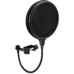 OnStage ASFSS6 Dual Screen Nylon Microphone Pop Filter, Natural Sound - Black
